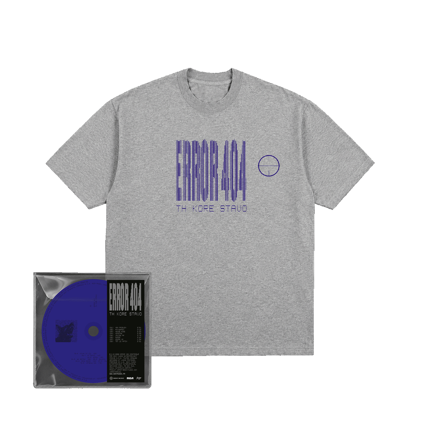 CD « ERROR 404 » + T-SHIRT GRIS + STICKERS