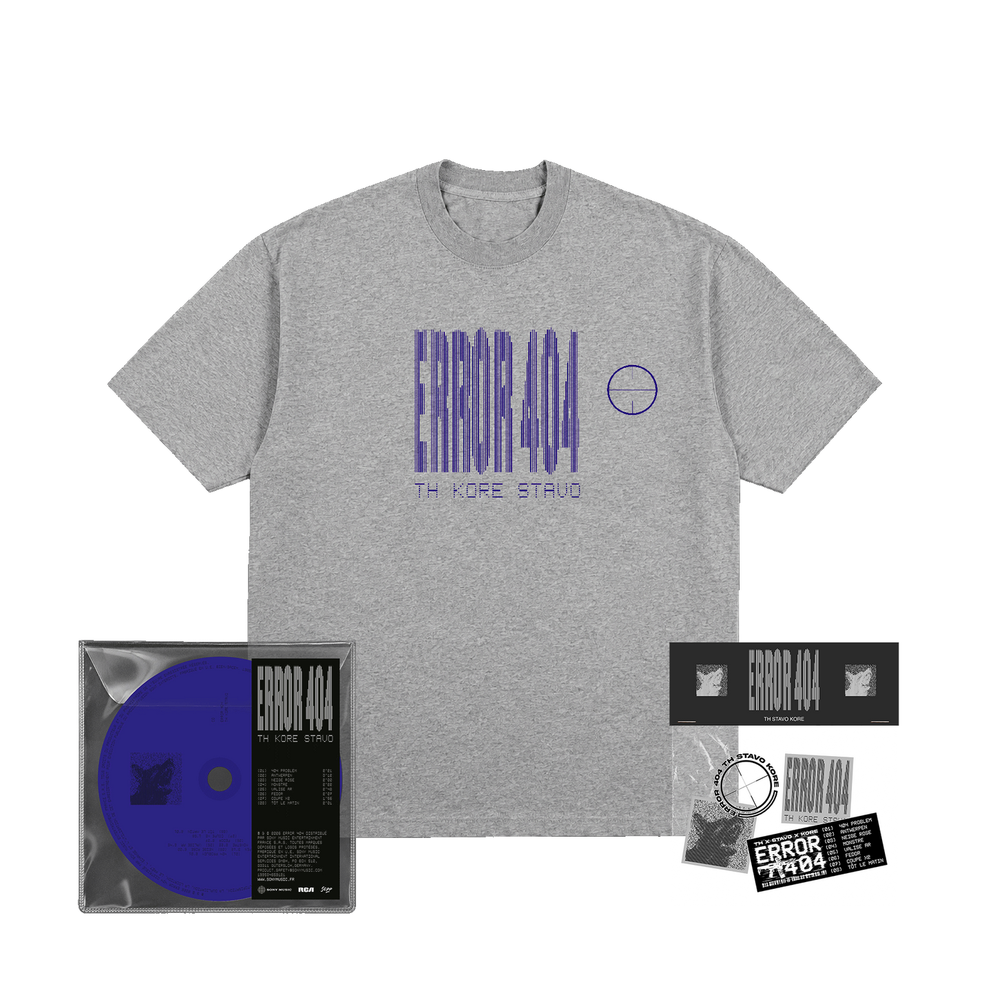 CD « ERROR 404 » + T-SHIRT GRIS + STICKERS