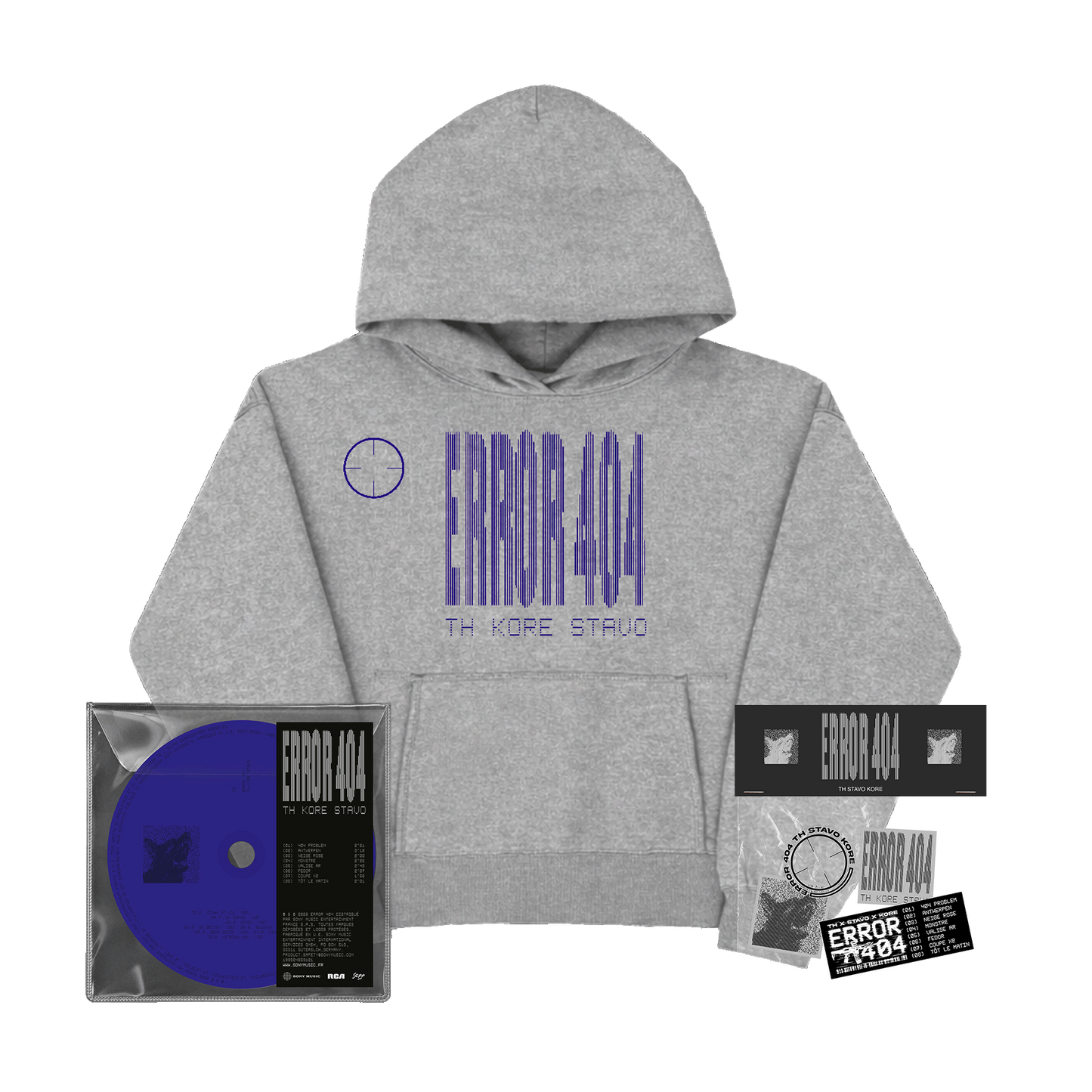 CD « ERROR 404 » + HOODIE GRIS + STICKERS